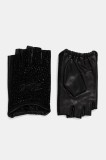 Karl Lagerfeld manusi crosetate fara degete femei, culoarea negru, A1W33023