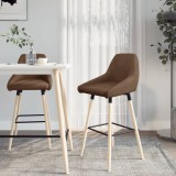 Cumpara ieftin Scaune de bar, 2 buc., maro, material textil