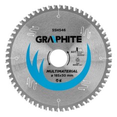 Panze (disc) ferastrau circular cu varfuri vidia, 185 x 30 mm, 60 de dinti, universal GRAPHITE 55H546 HardWork ToolsRange