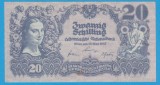 (1) BANCNOTA AUSTRIA - 20 SCHILLING 1945 (29 MAI 1945)