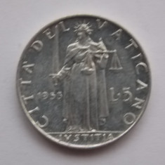 5 LIRE 1953 VATICAN