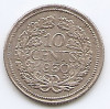 Olanda 10 Cents 1930 - Wilhelmina, Argint 1.4 g/640, 15 mm KM-163, Europa