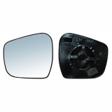 Geam oglinda exterioara cu suport fixare Nissan Navara (D23), 2016-, partea Stanga, sticla convexa; geam cromat, Aftermarket