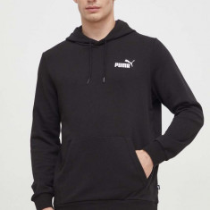 Puma bluză bărbați, culoarea negru, cu glugă, uni 586692