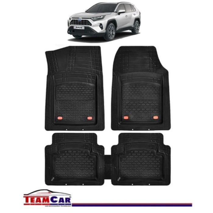 Covorase Auto TeamCar&reg; Tip Tavita Compatibile Toyota RAV4 V (2019+) Negru Material Rezistent