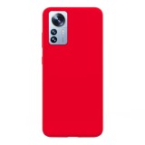Husa compatibila cu xiaomi 12 5g, matte efect, camera ultra safe, htpmag, rosu