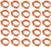 Set 100 Inele Ajustabile Pasari, Plastic Portocaliu - Identificare si Monitorizare