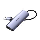 UGREEN USB-C la 3 x USB 3.0 A HUB+ Gigabit Converter Hub