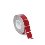 Banda reflectorizanta rosie &icirc;ntrerupta premium, omologata UE, rola 45,7 m (RI01R)