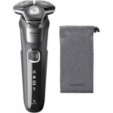 Aparat de barbierit Philips Shaver Seria 5000 S5887/10, barbierit umed/uscat, tehnologie SkinIQ, fara fir, capete flexibile 360&deg;, display LED, senzor