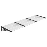 Cumpara ieftin Copertina de usa, negru si transparent 297,5x90 cm policarbonat