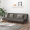 vidaXL Canapea cu 2 locuri, gri, piele ecologică 375949