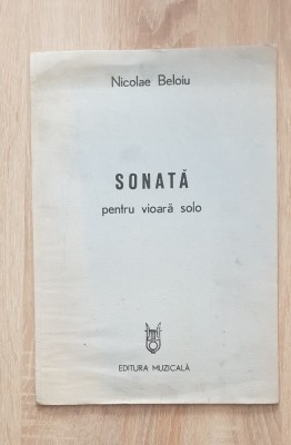 Sonată pentru vioară solo - Nicolae Beloiu foto