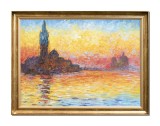 Cumpara ieftin Tablou inramat celebru pictat manual, San Giorgio Maggiore, 80x60cm ulei pe panza, reproducere Claude Monet