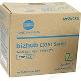 Cartus original Konica Minolta C3351 C3851 TNP49Y A95W250 Yellow 12K