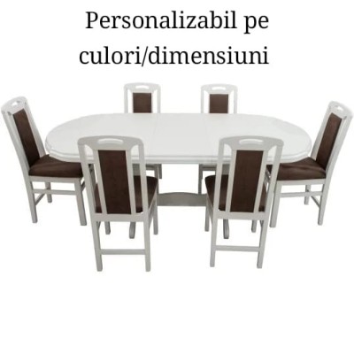 SET COM 2 MASA 160/190/90/76 + 6 SCAUNE foto