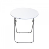 Masa gradina pliabila rotunda 60x65cm alba Zilan ZLN6968