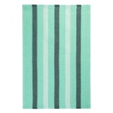 Prosop de bucatarie cu dungi, 60x40 cm, verde menta, gri si alb, CMCLASS
