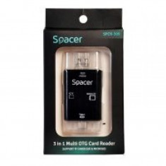 Cititor de carduri Spacer SPCR-309 , USB 3.1 Tip C , Negru foto