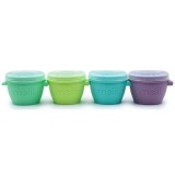 Set 4 recipiente silicon, 118 ml, Snap&amp;amp;Go, Melii