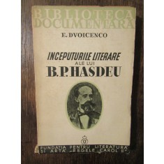 &Icirc;nceputurile literare ale lui B. P. Hașdeu - E. Dvoicenco