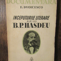 Începuturile literare ale lui B. P. Hașdeu - E. Dvoicenco