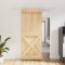 vidaXL Ușă glisantă cu set de feronerie 85x210 cm, lemn masiv de pin