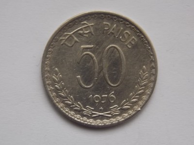 50 PAISE 1976 INDIA foto