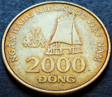 Moneda exotica 2000 DONG - VIETNAM, anul 2003 *cod 2113