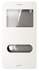 Husa tip carte cu stand alba (cu decupaj frontal) pentru Sony Xperia Z3