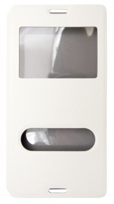 Husa tip carte cu stand alba (cu decupaj frontal) pentru Sony Xperia Z3 foto