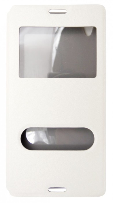 Husa tip carte cu stand alba (cu decupaj frontal) pentru Sony Xperia Z3