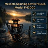 Mulineta Spinning pentru Pescuit, Model FH3000