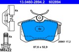 ATE 13.0460-2894.2 set placute frana,frana disc