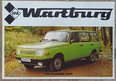 Pliant prezentare autoturism IFA Wartburg foto