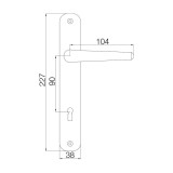 Maner cu sild P 90 Alb pentru usi si ferestre