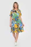 Cumpara ieftin Rochie Medie Dama V293, cu Imprimeu Floral - M, Eranthe