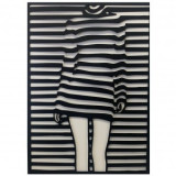 Decoratiune perete Krodesign KRO-1037 Girl, lungime 80x58 cm, negru