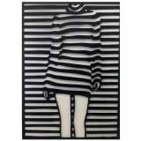 Decoratiune perete Krodesign KRO-1037 Girl, lungime 80x58 cm, negru, VivaTechnix