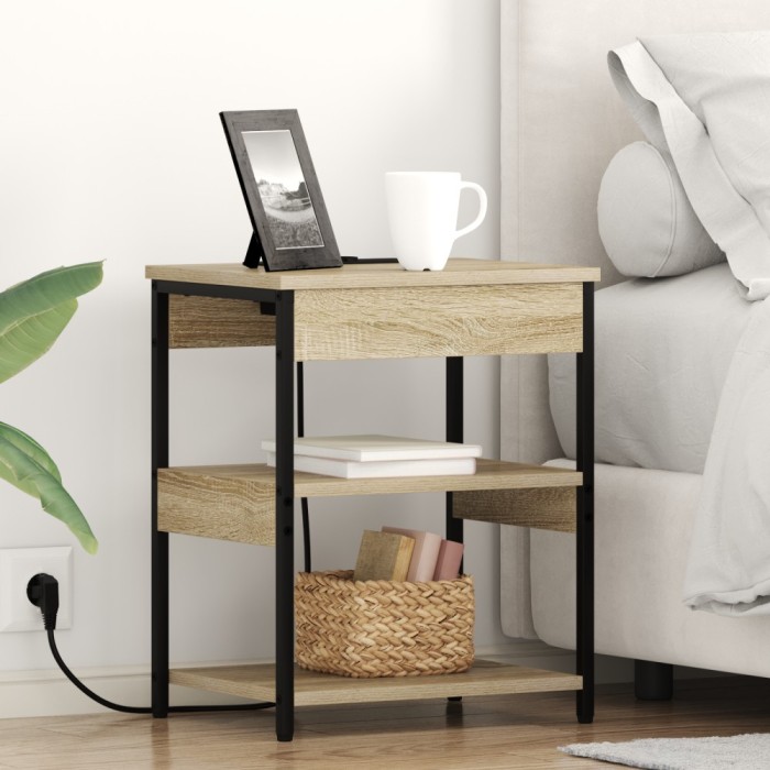 Noptiere 2 pcs Stejar sonoma 41 x 31 x 51 cm Lemn compozit