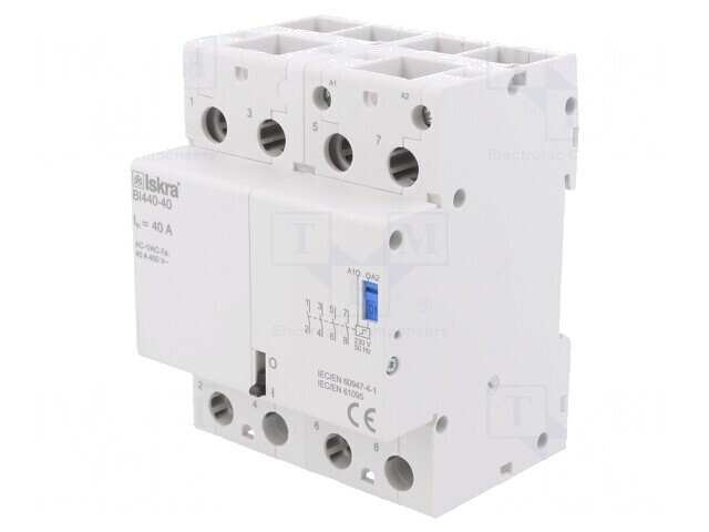 Releu bistabil pentru instalații IP20 40A NO x4