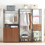 Set 2 suporturi haine masuri diferite Larem 2 cu 2 sertare si 1 dulap [en.casa] HausGarden Leisure, [en.casa]