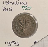 720 Nigeria 1 Shilling - Elizabeth II 1st portrait 1959, KM#5
