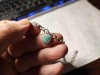 Bratara vintage argint cu aquamarine