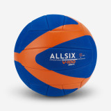 Minge Volei Soft V100 230 - 250 g Albastru-Portocaliu Copii 10-14 ani, Allsix