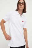 Levi&#039;s tricou polo barbati, culoarea alb, cu imprimeu