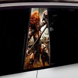 Set 2 stickere decorative pentru stalpii usilor, print autoadeziv de inalta rezolutie, dimensine 2 buc x 50 x 22 cm , cod: AVX-SSU-16, AVEX