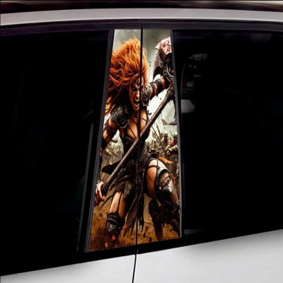 Set 2 stickere decorative pentru stalpii usilor, print autoadeziv de inalta rezolutie, dimensine 2 buc x 50 x 22 cm , cod: AVX-SSU-16 FAVLine Selectio foto