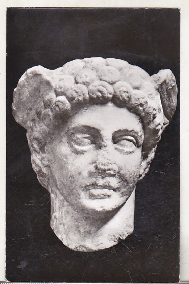 bnk cp Muzeul regional de arheologie Constanta - Cap de statuie - Hermes - necirculata