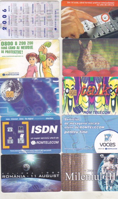 bnk card Romania - lot 50 cartele telefonice diferite